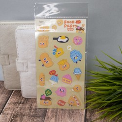 Наклейки "Big food party", yellow