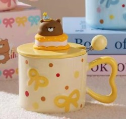 Кружка керамическая «Funny bear», yellow (370 мл)