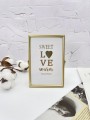 Фоторамка «Sweet love», gold, металл (10*15 см)