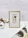 Фоторамка «Sweet love», gold, металл (10*15 см)
