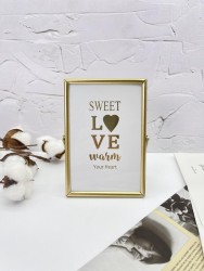 Фоторамка «Sweet love», gold, металл (10*15 см)