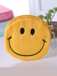 Кошелёк плюшевый "Smile", yellow (11*11 см)
