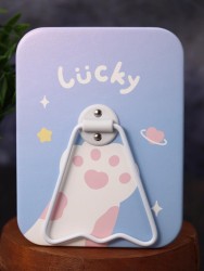 Зеркало настольное "Lucky paw", blue (16*12 см)