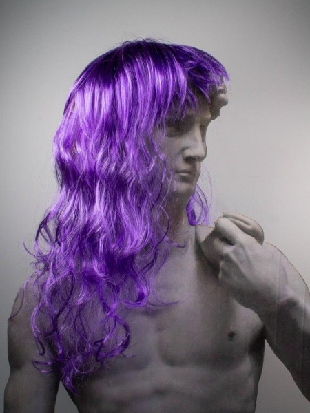 Парик карнавальный "Vivid", purple (50 см) 
