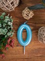 Свеча для торта "Azure glow" цифра 0, (6 см)