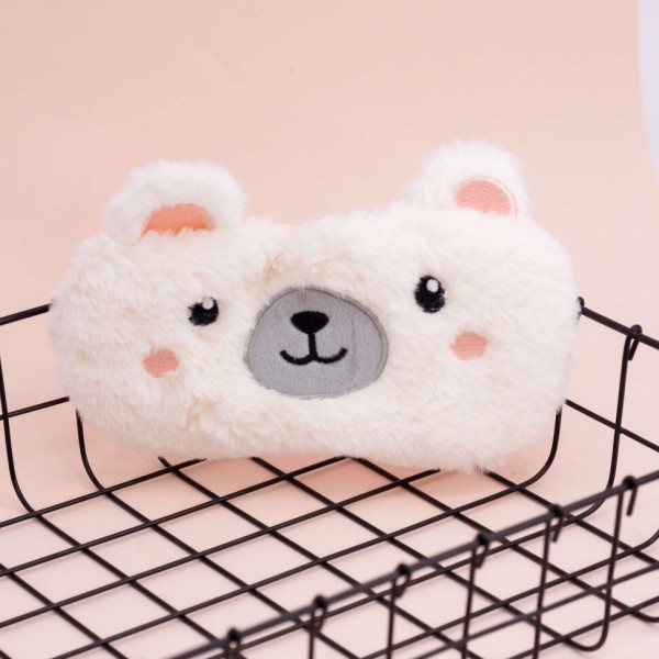 Маска для сна "Cute bear", white 