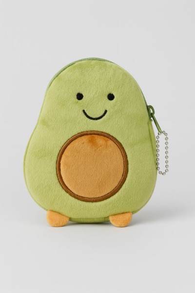 Кошелёк плюшевый "Avocado", green (10*11 см) 