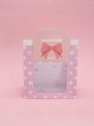Пакет подарочный «Bag with a window», pink (17*18,5*8)