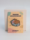 Значок металлический iLikeGift "Capybara laptop"