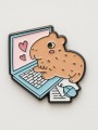 Значок металлический iLikeGift "Capybara laptop"