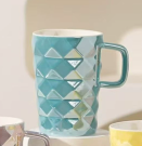 Кружка керамическая  "Simple Geometry", blue
