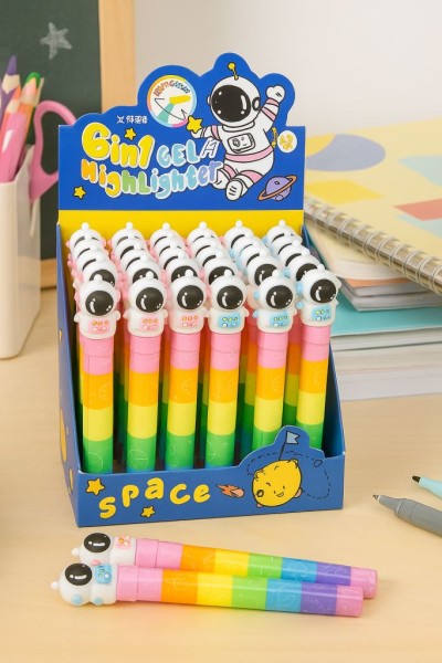 Разноцветные мелки "Happy astronaut", 6 в 1, rainbow 