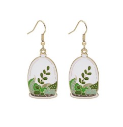 Серьги GIRLY "Green leaf"