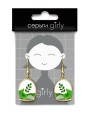 Серьги GIRLY "Green leaf"