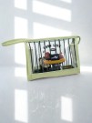 Косметичка "Dachshund on a skateboard", green (22*6*17 см)