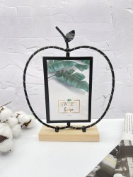 Фоторамка со светодиодами «Apple», black, металл (10*15 см)