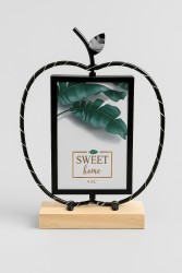 Фоторамка со светодиодами «Apple», black, металл (10*15 см)