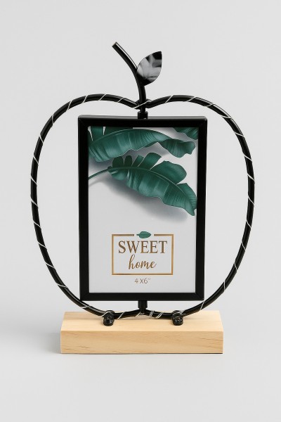 Фоторамка со светодиодами «Apple», black, металл (10*15 см) 