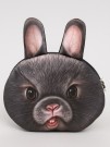 Кошелёк плюшевый "Serious hare", grey (11*10 cm)