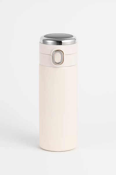 Термос с датчиком температуры «Сlassic style», white (420 ml) 