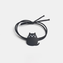 Резинка для волос GIRLY "Chubby cat", black