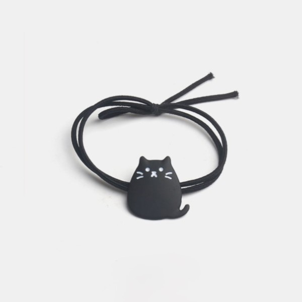 Резинка для волос GIRLY "Chubby cat", black 