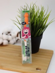 Зубная щётка для взрослых iLikeGift "Birdie bite", orange (19 см)