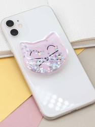 Попсокет "Cat sparkles", pink