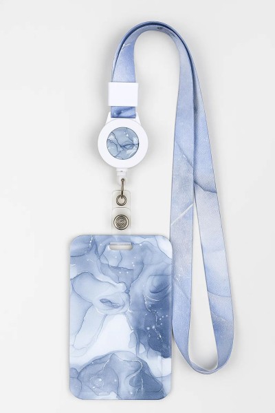 Футляр для карт на ленте "Watercolor fantasies", blue 