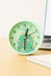Часы-будильник «Playful dino», green (12,5х13 см)