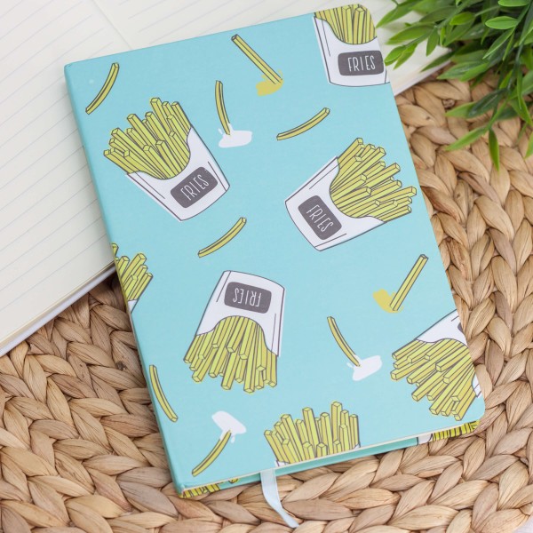 Блокнот (A5) "Nosh french fries", green (14.5*21) 