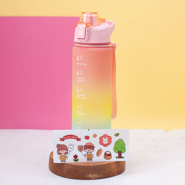 Бутылка "Rainbow", pink (1000 ml) 