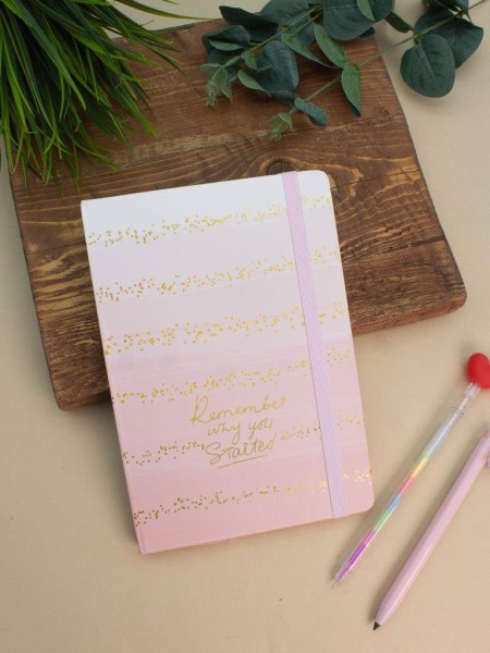 Блокнот (А5) "Remember why you started", ligth pink (14.5*21) 