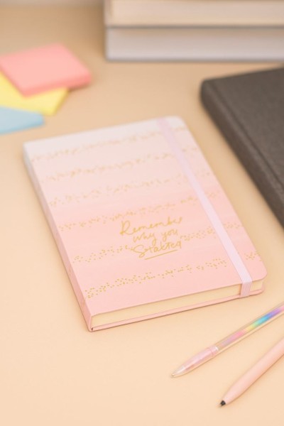 Блокнот (А5) "Remember why you started", ligth pink (14.5*21) 