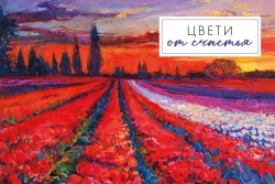 Открытка «Цвети от счастья», 100*150 мм, 5 шт
