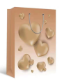 Пакет подарочный (L) "Hearts", beige (30*41*12)