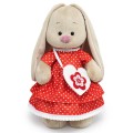 Мягкая игрушка "Зайка Ми в платье и с сумочкой-сердечком (малый)" (25 см)