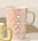 Кружка керамическая "Simple Geometry", peach color