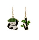 Серьги GIRLY "Panda with bamboo"