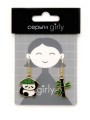 Серьги GIRLY "Panda with bamboo"
