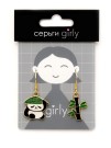 Серьги GIRLY "Panda with bamboo"