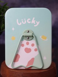 Зеркало настольное "Lucky paw", green (16*12 см)