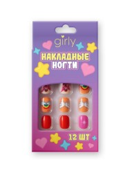 Накладные ногти GIRLY «Cat», 12 шт., с клеевыми пластинами