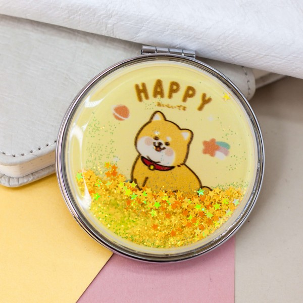Зеркало "Shiba planet", yellow 
