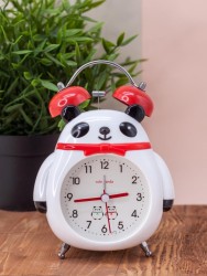 Часы-будильник "Panda bow", red