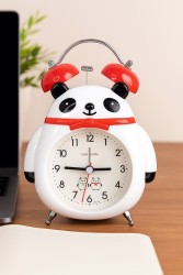 Часы-будильник "Panda bow", red