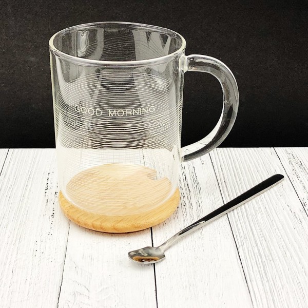 Кружка "Good morning" (полоска белая) (400ml) 