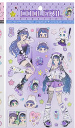 Наклейки" Anime lilac" (22*12 см)