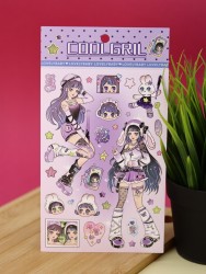 Наклейки" Anime lilac" (22*12 см)
