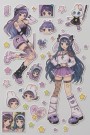 Наклейки" Anime lilac" (22*12 см)